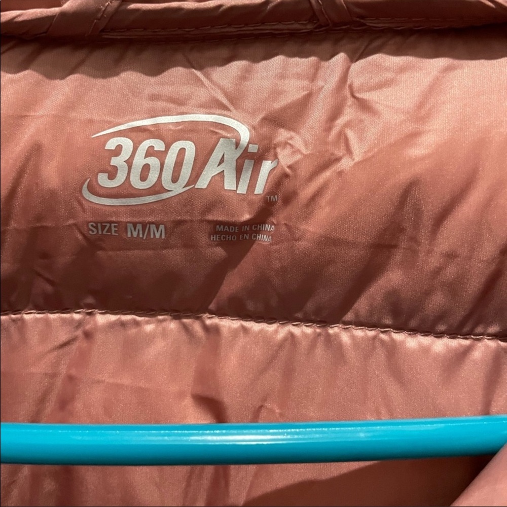 360 Air Pink Copper puffer Jacket M NWT - Picture 3 of 4
